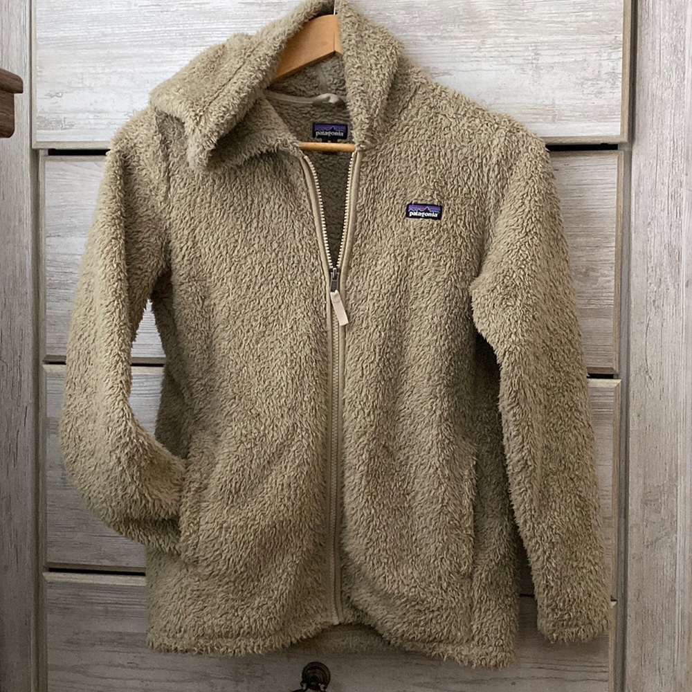 Patagonia Girls XL Los Gatos Tan Hooded Sweater - Picture 1 of 4